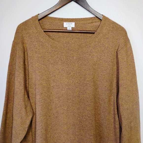 J Crew Teddie Merino Wool Pullover Sweater Brown Tan Minimalist Plus Size 2X - Picture 3 of 10
